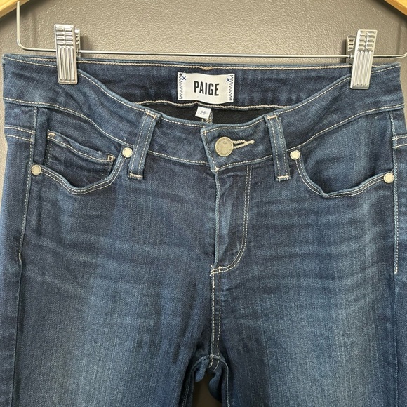 PAIGE Verdugo Ankle- Nottingham Dark Wash Cropped Ankle Skinny Jeans Size 28 - Picture 7 of 11